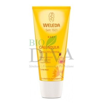 Cremă facială hidratantă cu gălbenele Weleda